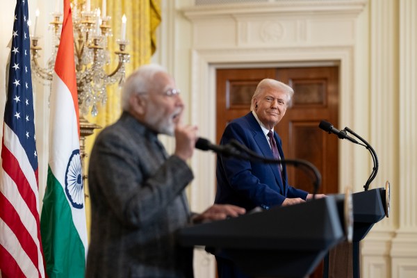 President Donald Trump hosts a bilateral meeting with Prime Minister Narendra Modi of India, Thursday, February 13, 2025, in the East Room.(Official Photo by Molly Riley)