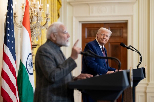 President Donald Trump hosts a bilateral meeting with Prime Minister Narendra Modi of India, Thursday, February 13, 2025, in the East Room.(Official Photo by Molly Riley)