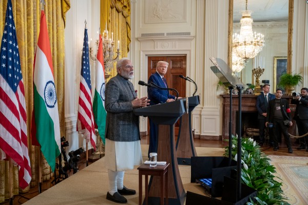 President Donald Trump hosts a bilateral meeting with Prime Minister Narendra Modi of India, Thursday, February 13, 2025, in the East Room.(Official Photo by Molly Riley)