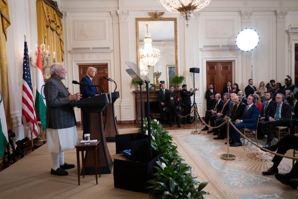 President Donald Trump hosts a bilateral meeting with Prime Minister Narendra Modi of India, Thursday, February 13, 2025, in the East Room.(Official Photo by Molly Riley)