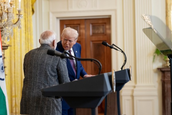 President Donald Trump hosts a bilateral meeting with Prime Minister Narendra Modi of India, Thursday, February 13, 2025, in the East Room.(Official Photo by Molly Riley)