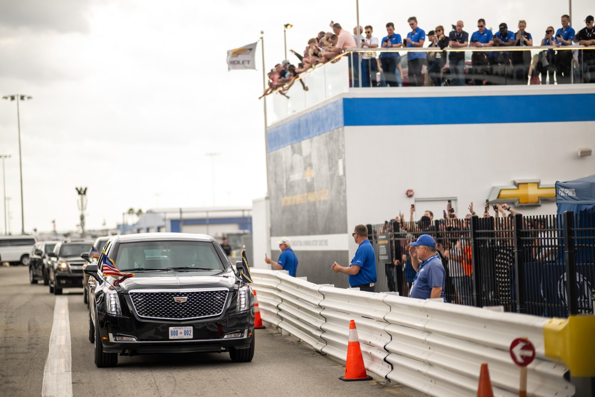 President Donald J. Trump attends the Daytona 500 at Daytona International Speedway in Daytona Beach, Florida, Sunday, February 16, 2025. (Official White House Photo by Daniel Torok)