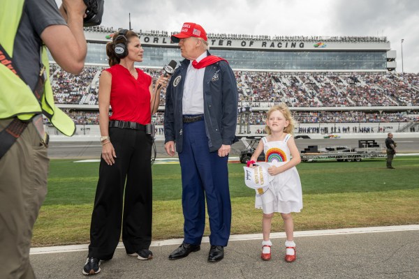 President Donald J. Trump attends the Daytona 500 at Daytona International Speedway in Daytona Beach, Florida, Sunday, February 16, 2025. (Official White House Photo by Daniel Torok)