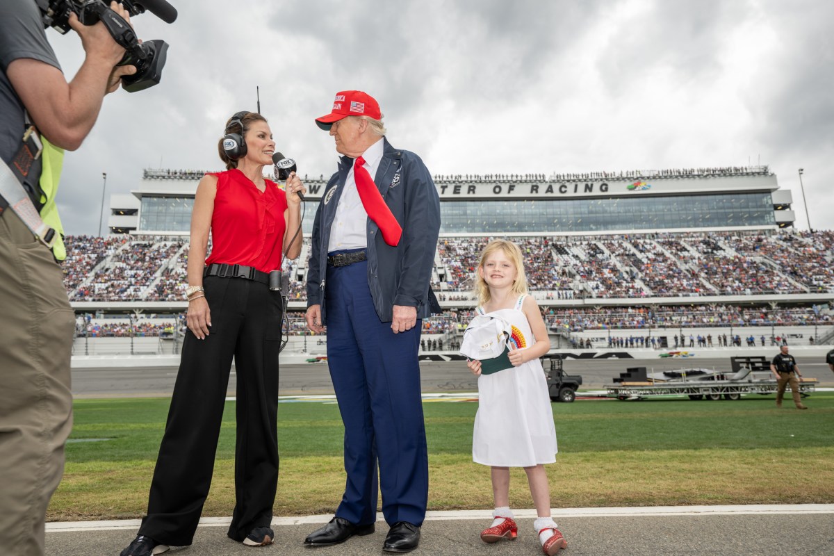 President Donald J. Trump attends the Daytona 500 at Daytona International Speedway in Daytona Beach, Florida, Sunday, February 16, 2025. (Official White House Photo by Daniel Torok)