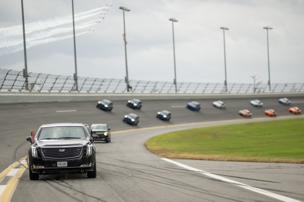 President Donald J. Trump attends the Daytona 500 at Daytona International Speedway in Daytona Beach, Florida, Sunday, February 16, 2025. (Official White House Photo by Daniel Torok)