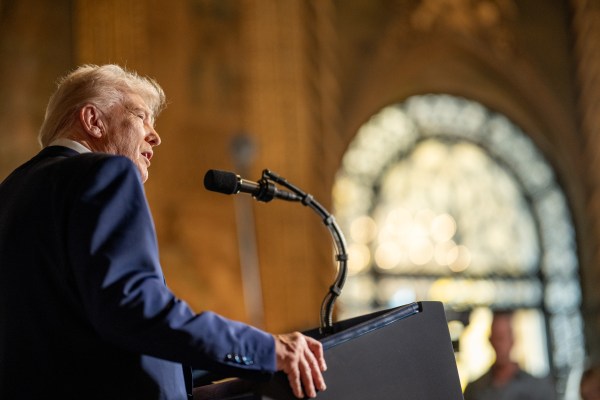President Donald Trump takes questions after signing Executive Orders, Tuesday, February 18, 2025, at his Mar-a-Lago resort in Palm Beach, Florida. (Official White House Photo by Daniel Torok)

President Donald Trump signs Executive Orders, Tuesday, February 18, 2025, at his Mar-a-Lago resort in Palm Beach, Florida. (Official White House Photo by Daniel Torok)