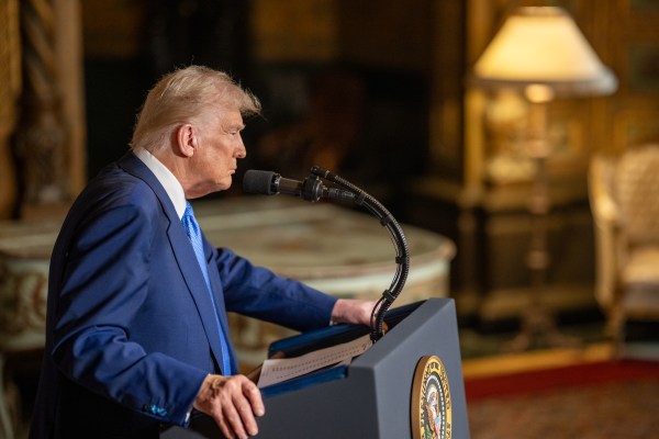 President Donald Trump takes questions after signing Executive Orders, Tuesday, February 18, 2025, at his Mar-a-Lago resort in Palm Beach, Florida. (Official White House Photo by Daniel Torok)

President Donald Trump signs Executive Orders, Tuesday, February 18, 2025, at his Mar-a-Lago resort in Palm Beach, Florida. (Official White House Photo by Daniel Torok)