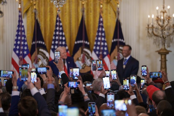 President Donald Trump hosts a reception honoring Black History Month, Thursday, February 20, 2025, in the East Room of the White House. (Official White House Photo by Joyce Boghosian)