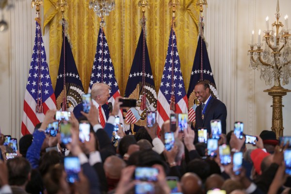 President Donald Trump hosts a reception honoring Black History Month, Thursday, February 20, 2025, in the East Room of the White House. (Official White House Photo by Joyce Boghosian)
