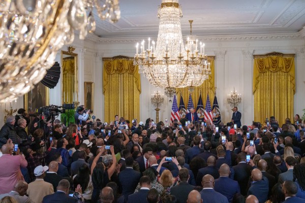 President Donald Trump hosts a reception honoring Black History Month, Thursday, February 20, 2025, in the East Room of the White House. (Official White House Photo by Joyce Boghosian)