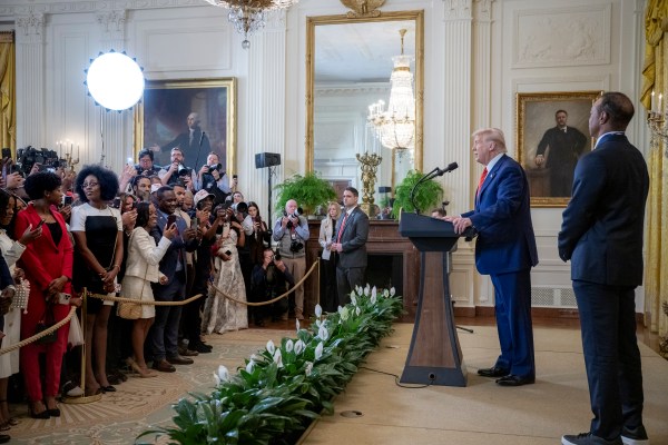 President Donald Trump hosts a reception honoring Black History Month, Thursday, February 20, 2025, in the East Room of the White House.(Official White House Photo by Molly Riley)