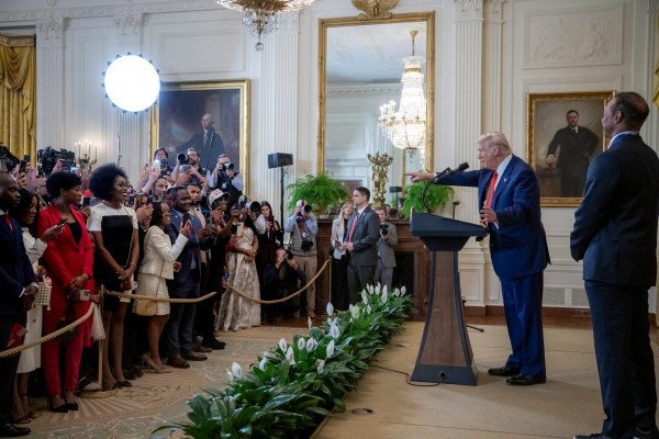 President Donald Trump hosts a reception honoring Black History Month, Thursday, February 20, 2025, in the East Room of the White House.(Official White House Photo by Molly Riley)
