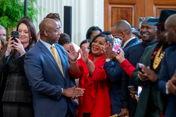 President Donald Trump hosts a reception honoring Black History Month, Thursday, February 20, 2025, in the East Room of the White House.(Official White House Photo by Molly Riley)