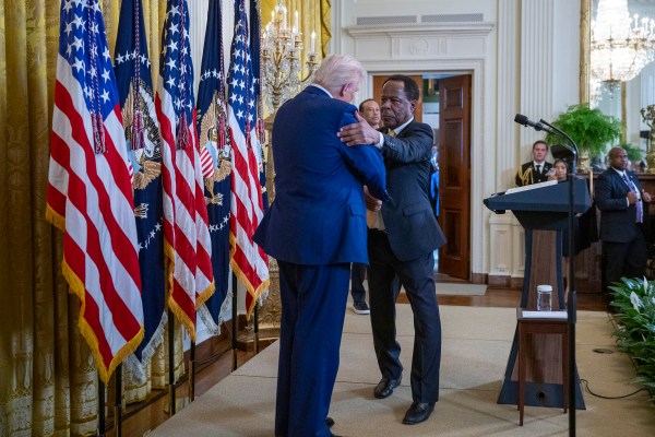 President Donald Trump hosts a reception honoring Black History Month, Thursday, February 20, 2025, in the East Room of the White House.(Official White House Photo by Molly Riley)
