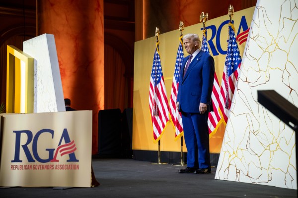 President Donald Trump addresses the Republican Governors Association, Thursday, February 20, 2025, at the National Building Museum in Washington, D.C. (Official White House Photo by Molly Riley)