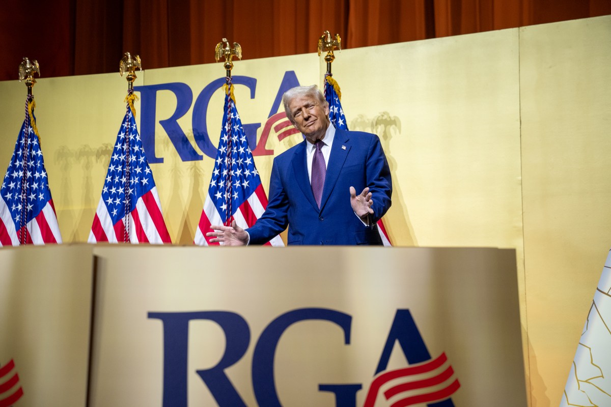 President Donald Trump addresses the Republican Governors Association, Thursday, February 20, 2025, at the National Building Museum in Washington, D.C. (Official White House Photo by Molly Riley)