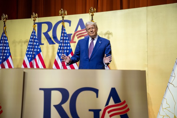 President Donald Trump addresses the Republican Governors Association, Thursday, February 20, 2025, at the National Building Museum in Washington, D.C. (Official White House Photo by Molly Riley)