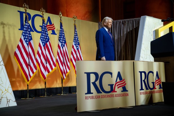 President Donald Trump addresses the Republican Governors Association, Thursday, February 20, 2025, at the National Building Museum in Washington, D.C. (Official White House Photo by Molly Riley)