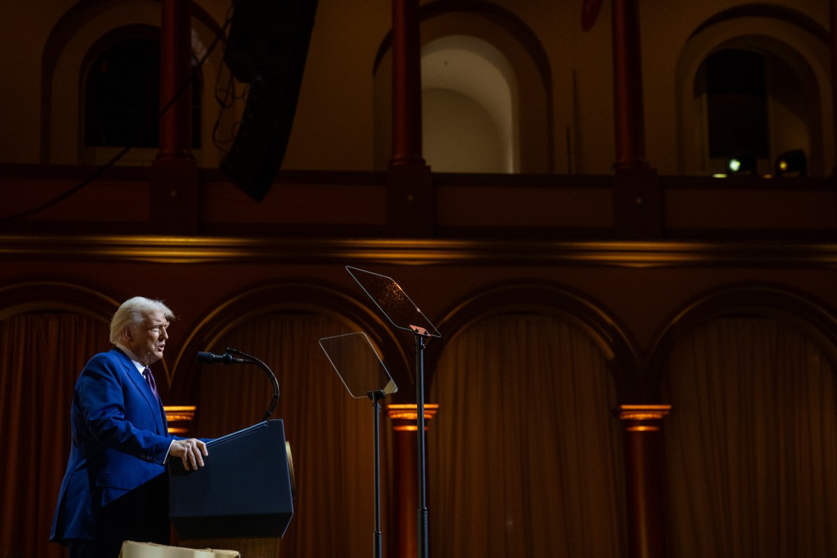 President Donald Trump addresses the Republican Governors Association, Thursday, February 20, 2025, at the National Building Museum in Washington, D.C. (Official White House Photo by Molly Riley)