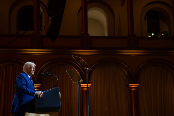 President Donald Trump addresses the Republican Governors Association, Thursday, February 20, 2025, at the National Building Museum in Washington, D.C. (Official White House Photo by Molly Riley)