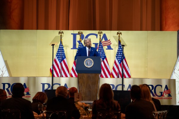 President Donald Trump addresses the Republican Governors Association, Thursday, February 20, 2025, at the National Building Museum in Washington, D.C. (Official White House Photo by Molly Riley)