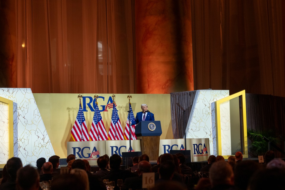 President Donald Trump addresses the Republican Governors Association, Thursday, February 20, 2025, at the National Building Museum in Washington, D.C. (Official White House Photo by Molly Riley)