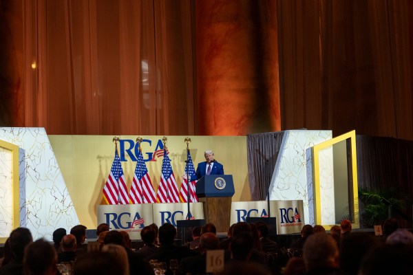 President Donald Trump addresses the Republican Governors Association, Thursday, February 20, 2025, at the National Building Museum in Washington, D.C. (Official White House Photo by Molly Riley)