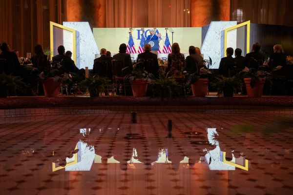 President Donald Trump addresses the Republican Governors Association, Thursday, February 20, 2025, at the National Building Museum in Washington, D.C. (Official White House Photo by Molly Riley)