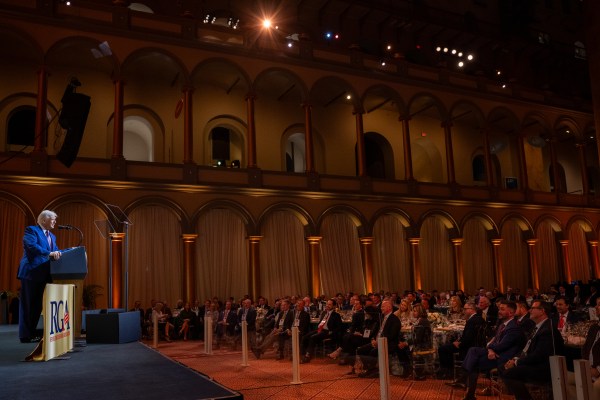 President Donald Trump addresses the Republican Governors Association, Thursday, February 20, 2025, at the National Building Museum in Washington, D.C. (Official White House Photo by Molly Riley)