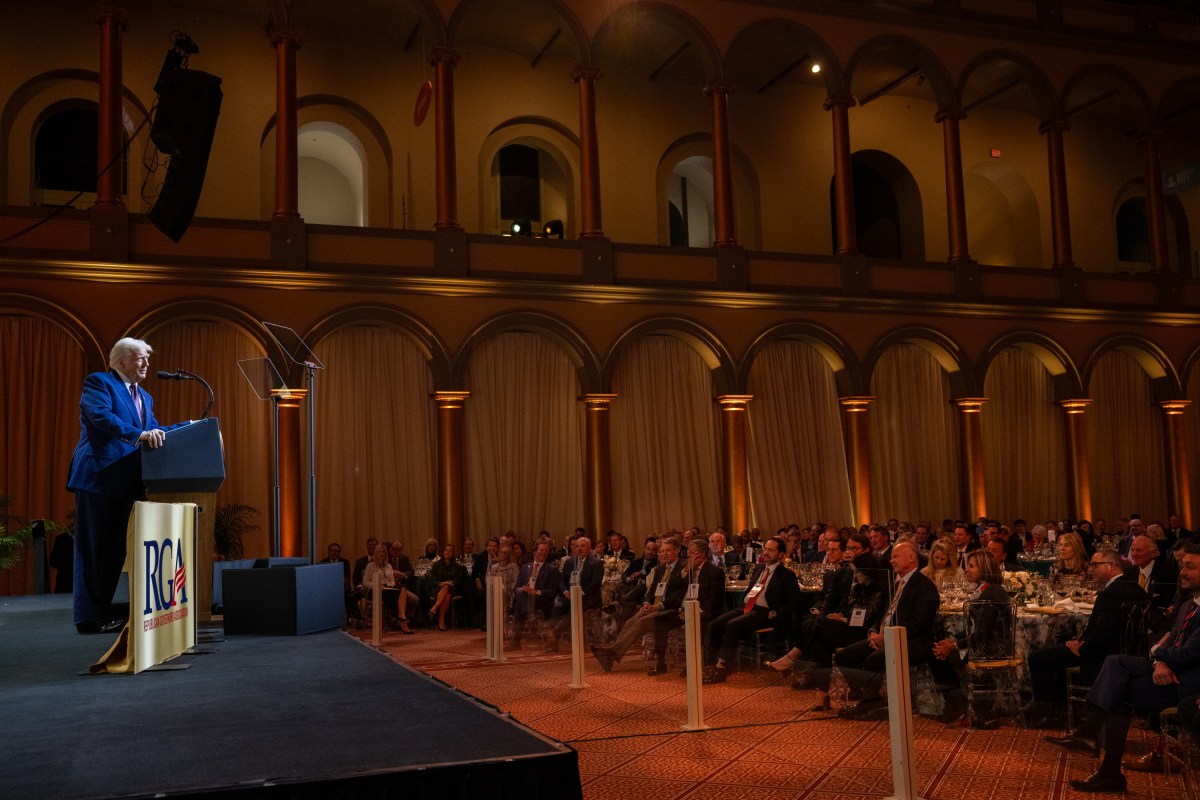 President Donald Trump addresses the Republican Governors Association, Thursday, February 20, 2025, at the National Building Museum in Washington, D.C. (Official White House Photo by Molly Riley)