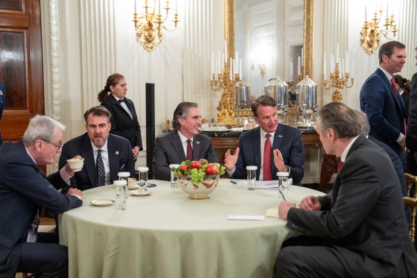 White House senior staff deliver remarks at a business session with the nation’s governors, Friday, February 21, 2025, in the State Dining Room of the White House. (Official White House Photo by Joyce N. Boghosian)