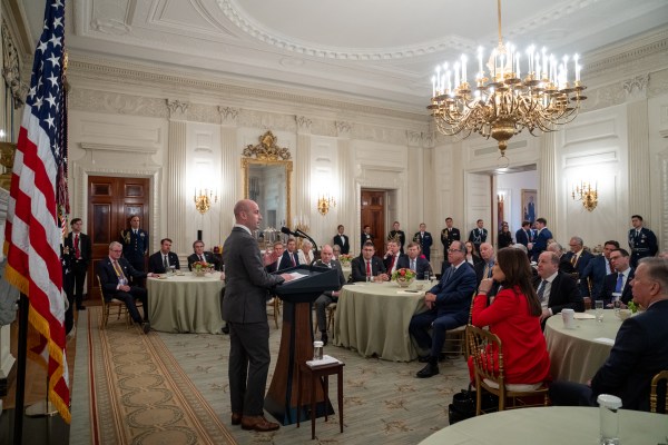 White House senior staff deliver remarks at a business session with the nation’s governors, Friday, February 21, 2025, in the State Dining Room of the White House. (Official White House Photo by Joyce N. Boghosian)