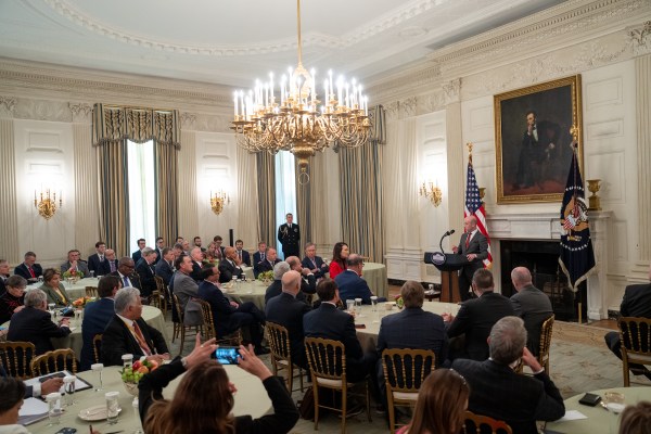 White House senior staff deliver remarks at a business session with the nation’s governors, Friday, February 21, 2025, in the State Dining Room of the White House. (Official White House Photo by Joyce N. Boghosian)