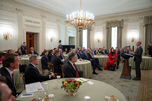 White House senior staff deliver remarks at a business session with the nation’s governors, Friday, February 21, 2025, in the State Dining Room of the White House. (Official White House Photo by Joyce N. Boghosian)