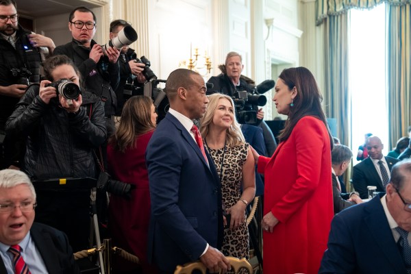President Donald Trump delivers remarks at a business session with the nation’s governors, Friday, February 21, 2025, in the State Dining Room of the White House. (Official White House Photo by Joyce N. Boghosian)