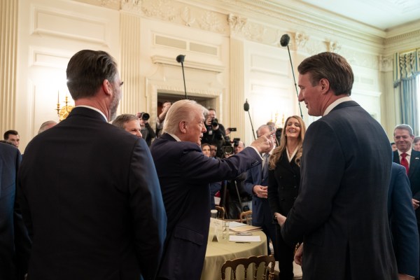 President Donald Trump delivers remarks at a business session with the nation’s governors, Friday, February 21, 2025, in the State Dining Room of the White House. (Official White House Photo by Joyce N. Boghosian)