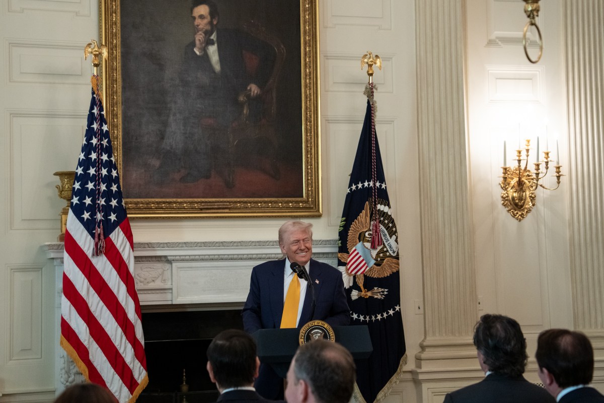 President Donald Trump delivers remarks at a business session with the nation’s governors, Friday, February 21, 2025, in the State Dining Room of the White House. (Official White House Photo by Joyce N. Boghosian)
