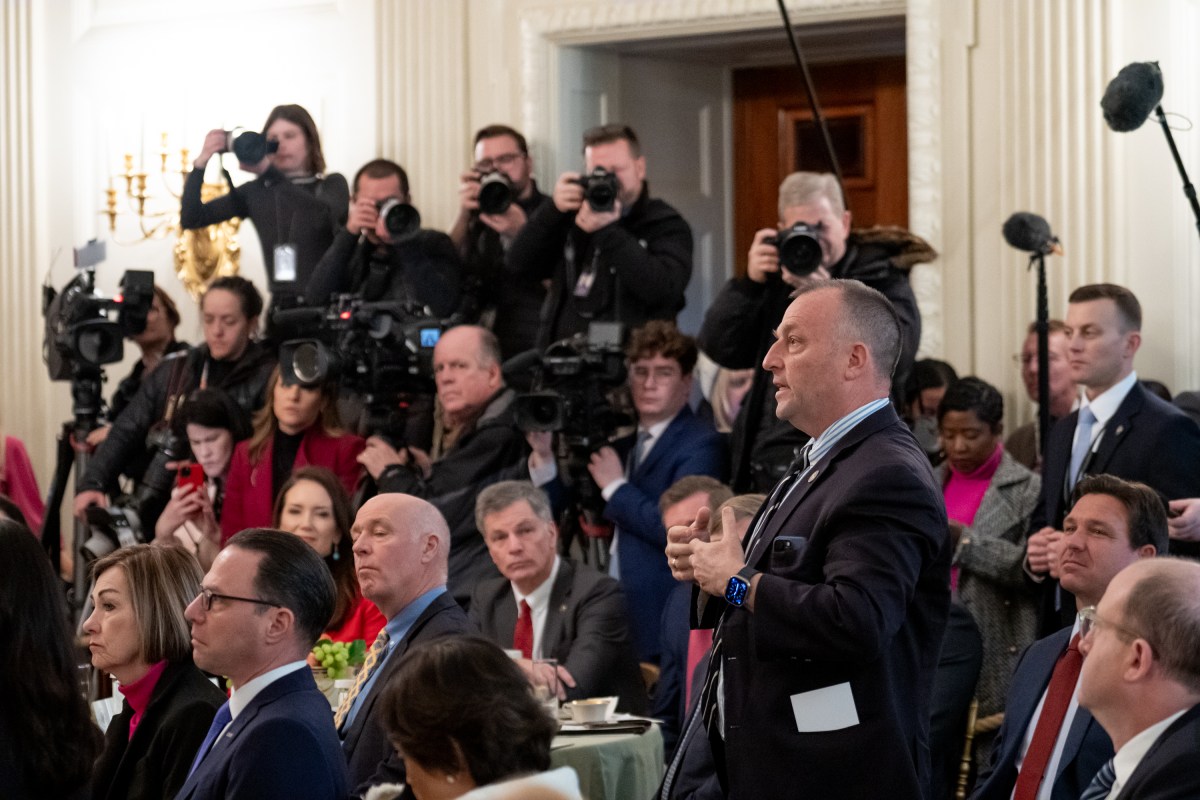 President Donald Trump delivers remarks at a business session with the nation’s governors, Friday, February 21, 2025, in the State Dining Room of the White House. (Official White House Photo by Joyce N. Boghosian)
