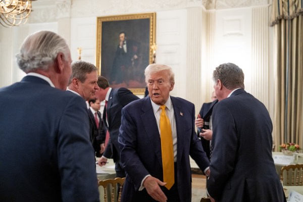 President Donald Trump delivers remarks at a business session with the nation’s governors, Friday, February 21, 2025, in the State Dining Room of the White House. (Official White House Photo by Joyce N. Boghosian)