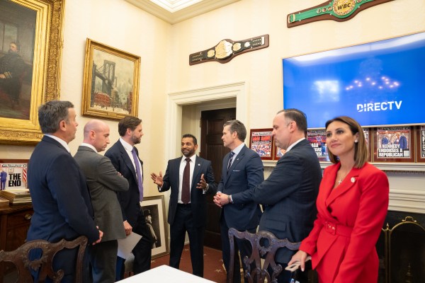 President Donald Trump makes remarks at the swearing-in of Commerce Secretary Howard Lutnick, Friday, February 21, 2025, in the Oval Office.

Commerce Secretary Howard Lutnick is sworn in Friday, February 21, 2025, in the Oval Office.
(Official White House Photo by Joyce N. Boghosian)