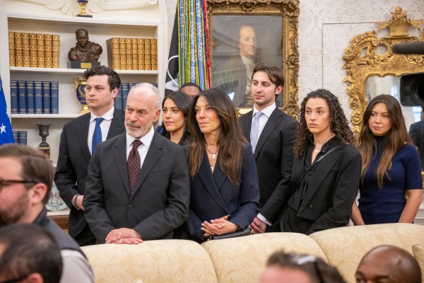 President Donald Trump makes remarks at the swearing-in of Commerce Secretary Howard Lutnick, Friday, February 21, 2025, in the Oval Office.(Official White House Photo by Molly Riley)