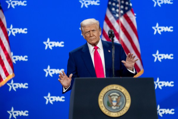 President Donald Trump speaks at the Conservative Political Action Conference at the Gaylord National Resort & Convention Center in Oxon Hill, Maryland, on Saturday, February 22, 2025. (Official White House Photo by Joyce N. Boghosian)