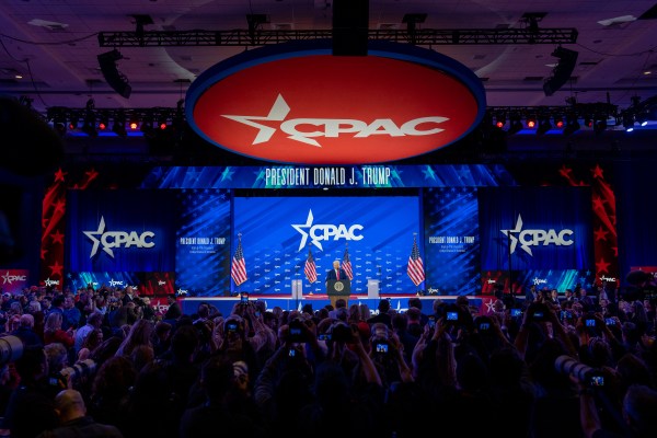 President Donald Trump speaks at the Conservative Political Action Conference at the Gaylord National Resort & Convention Center in Oxon Hill, Maryland, on Saturday, February 22, 2025. (Official White House Photo by Joyce N. Boghosian)