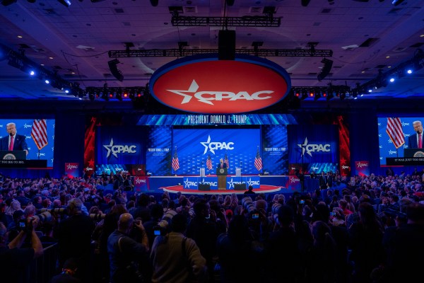 President Donald Trump speaks at the Conservative Political Action Conference at the Gaylord National Resort & Convention Center in Oxon Hill, Maryland, on Saturday, February 22, 2025. (Official White House Photo by Joyce N. Boghosian)