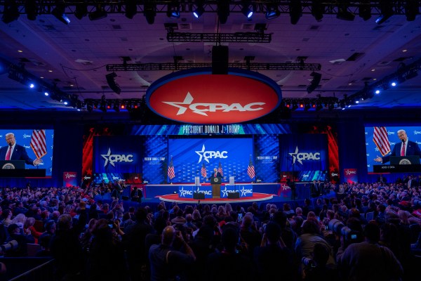 President Donald Trump speaks at the Conservative Political Action Conference at the Gaylord National Resort & Convention Center in Oxon Hill, Maryland, on Saturday, February 22, 2025. (Official White House Photo by Joyce N. Boghosian)