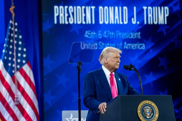 President Donald Trump speaks at the Conservative Political Action Conference at the Gaylord National Resort & Convention Center in Oxon Hill, Maryland, on Saturday, February 22, 2025. (Official White House Photo by Joyce N. Boghosian)