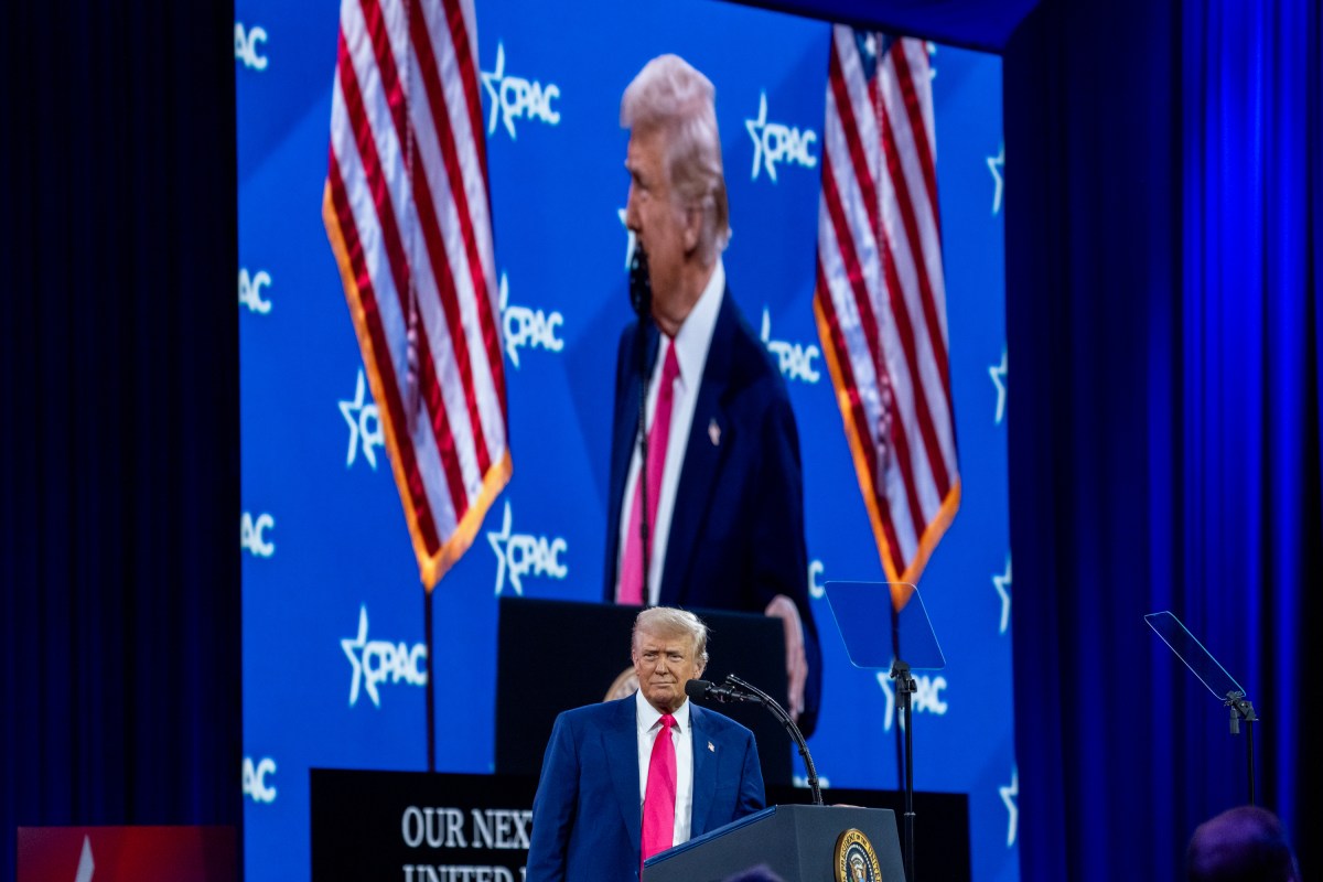 President Donald Trump speaks at the Conservative Political Action Conference at the Gaylord National Resort & Convention Center in Oxon Hill, Maryland, on Saturday, February 22, 2025. (Official White House Photo by Joyce N. Boghosian)