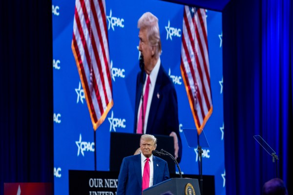 President Donald Trump speaks at the Conservative Political Action Conference at the Gaylord National Resort & Convention Center in Oxon Hill, Maryland, on Saturday, February 22, 2025. (Official White House Photo by Joyce N. Boghosian)