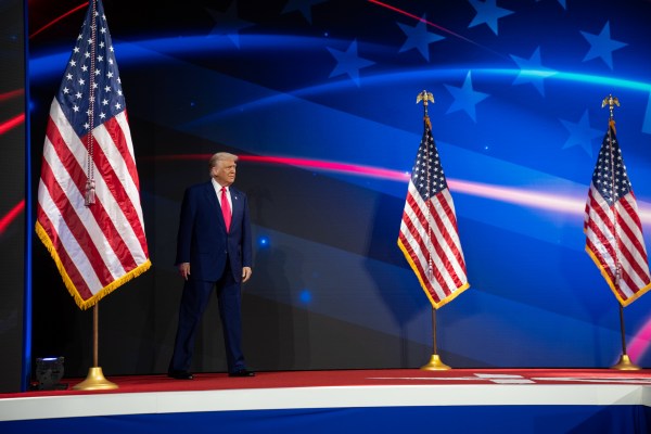 President Donald Trump speaks at the Conservative Political Action Conference at the Gaylord National Resort & Convention Center in Oxon Hill, Maryland, on Saturday, February 22, 2025. (Official White House Photo by Molly Riley)