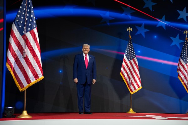 President Donald Trump speaks at the Conservative Political Action Conference at the Gaylord National Resort & Convention Center in Oxon Hill, Maryland, on Saturday, February 22, 2025. (Official White House Photo by Molly Riley)